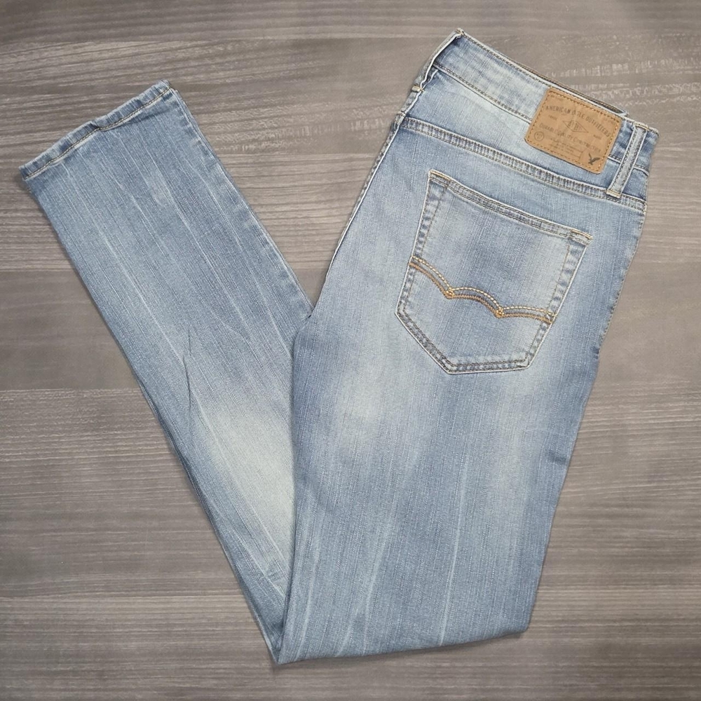 American Eagle Outfitters Active Flex Light Wash Men's Skinny Jeans Size 32X34